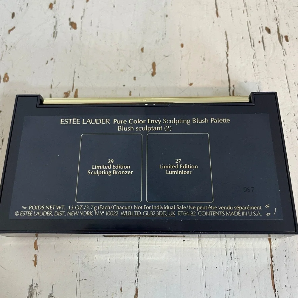 Estee Lauder Pure Color Envy Sculpting Blush Palette Bronzer Luminizer & Brushes
